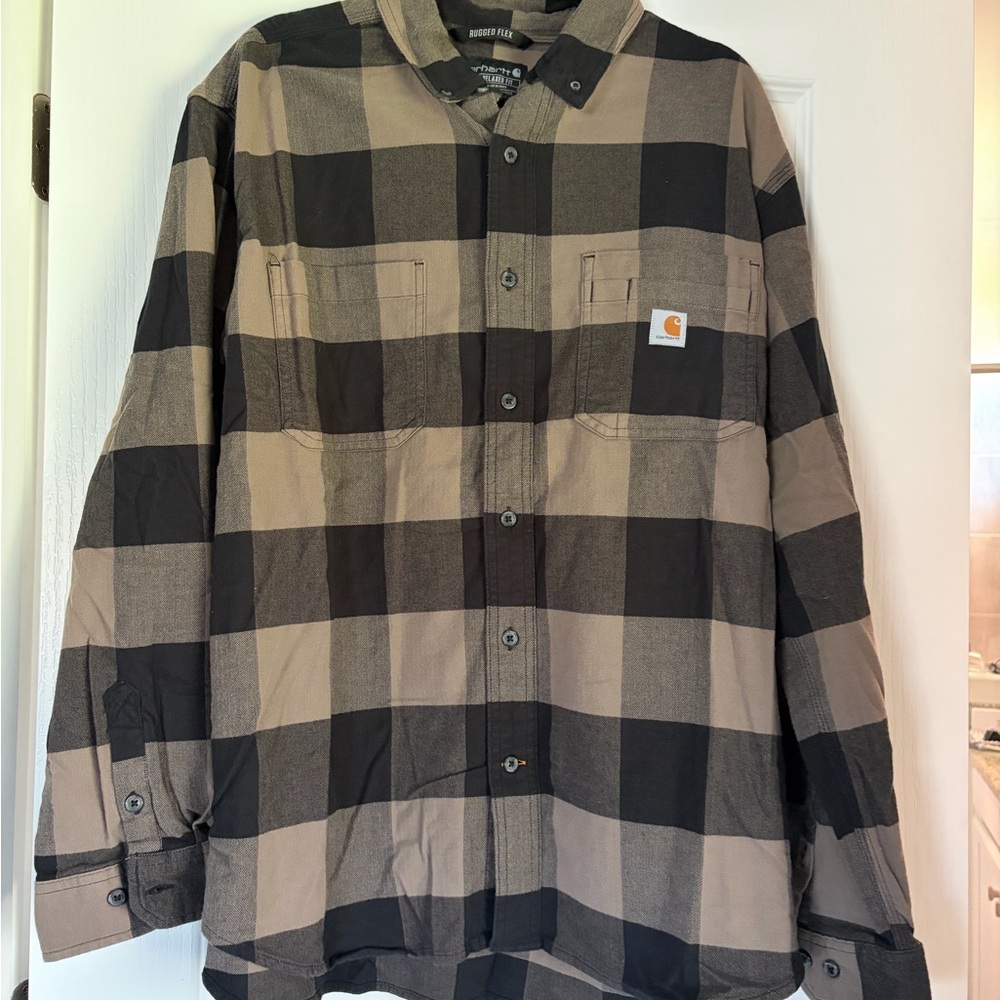 Carhartt Rugged Flex Black and Tan Shirt